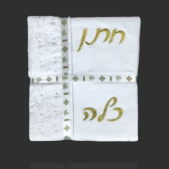 סט מצעים חתן כלה זהב